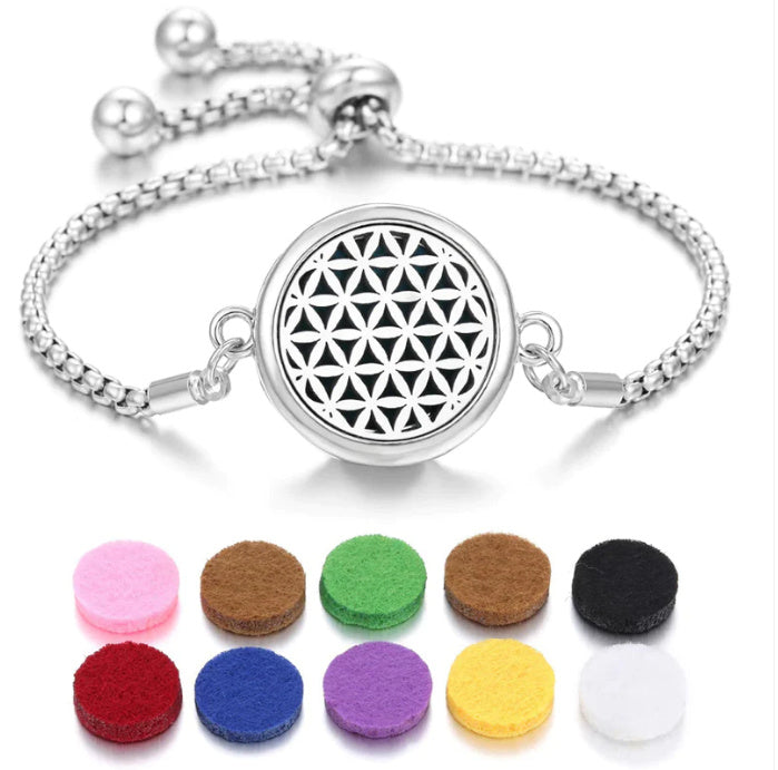 2024 New Kaleidoscope Aromatherapy Bracelet Perfume Essential Oil Diffuser Locket Bracelet Charms Women Aroma Diffuser Jewelry