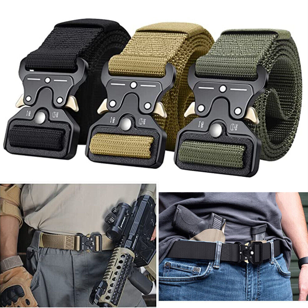 PREMIUM Men Casual Military Belt Tactical Waistband Rescue Rigger Nylon Belt USA